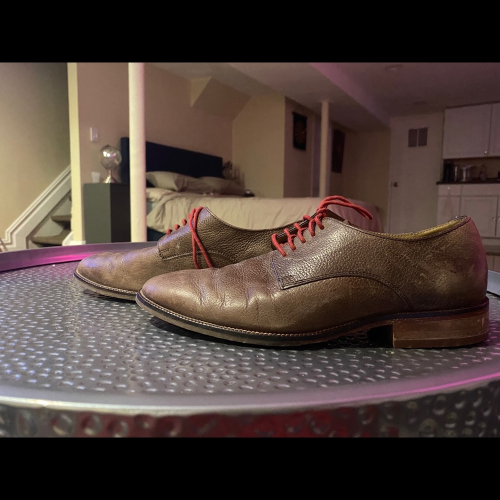 Cole Haan distressed leather shoes